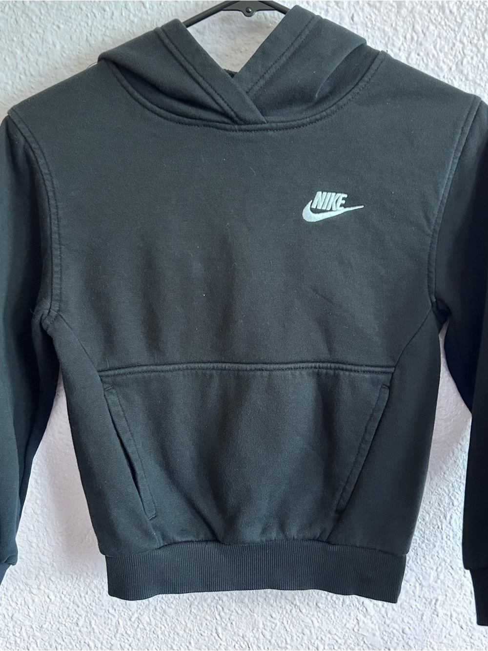 Nike Black Hoodie with White Swoosh Tag